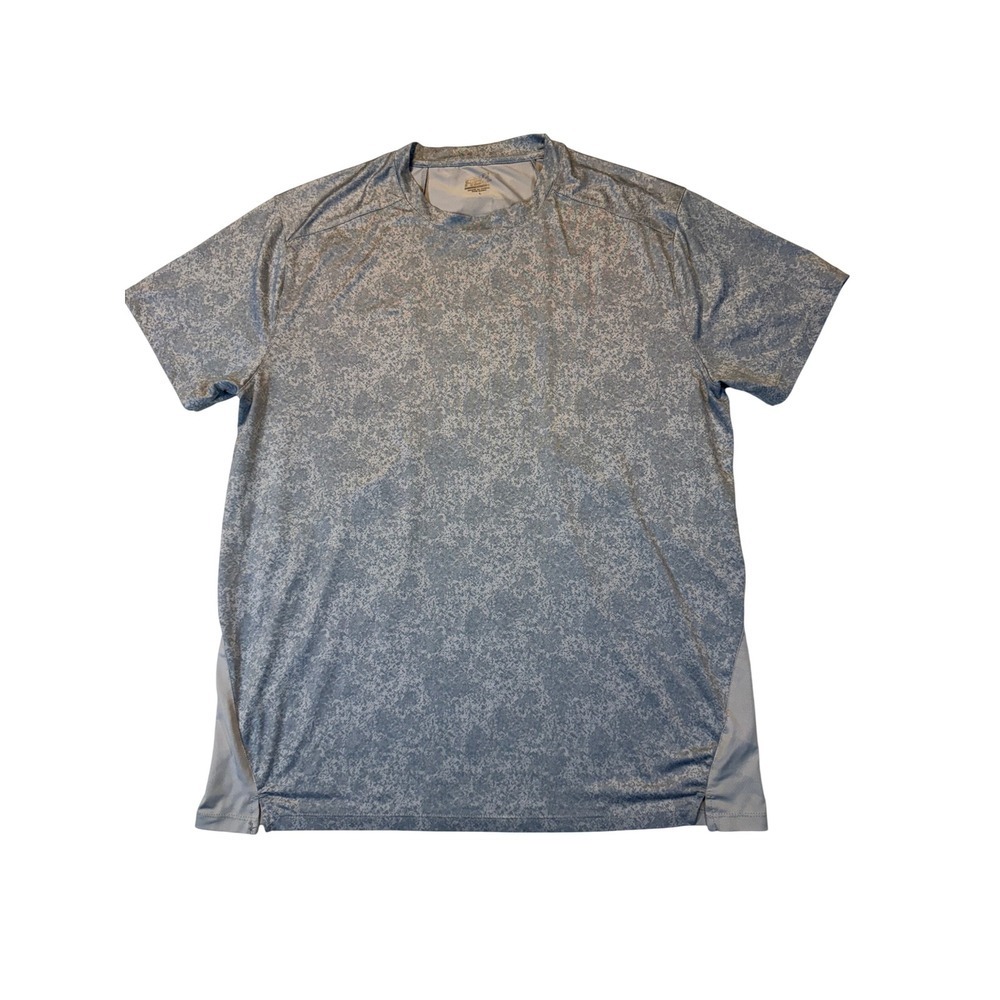RBX Performance Mens Light Blue and Grey Digital Camo Athletic T-Shirt Large